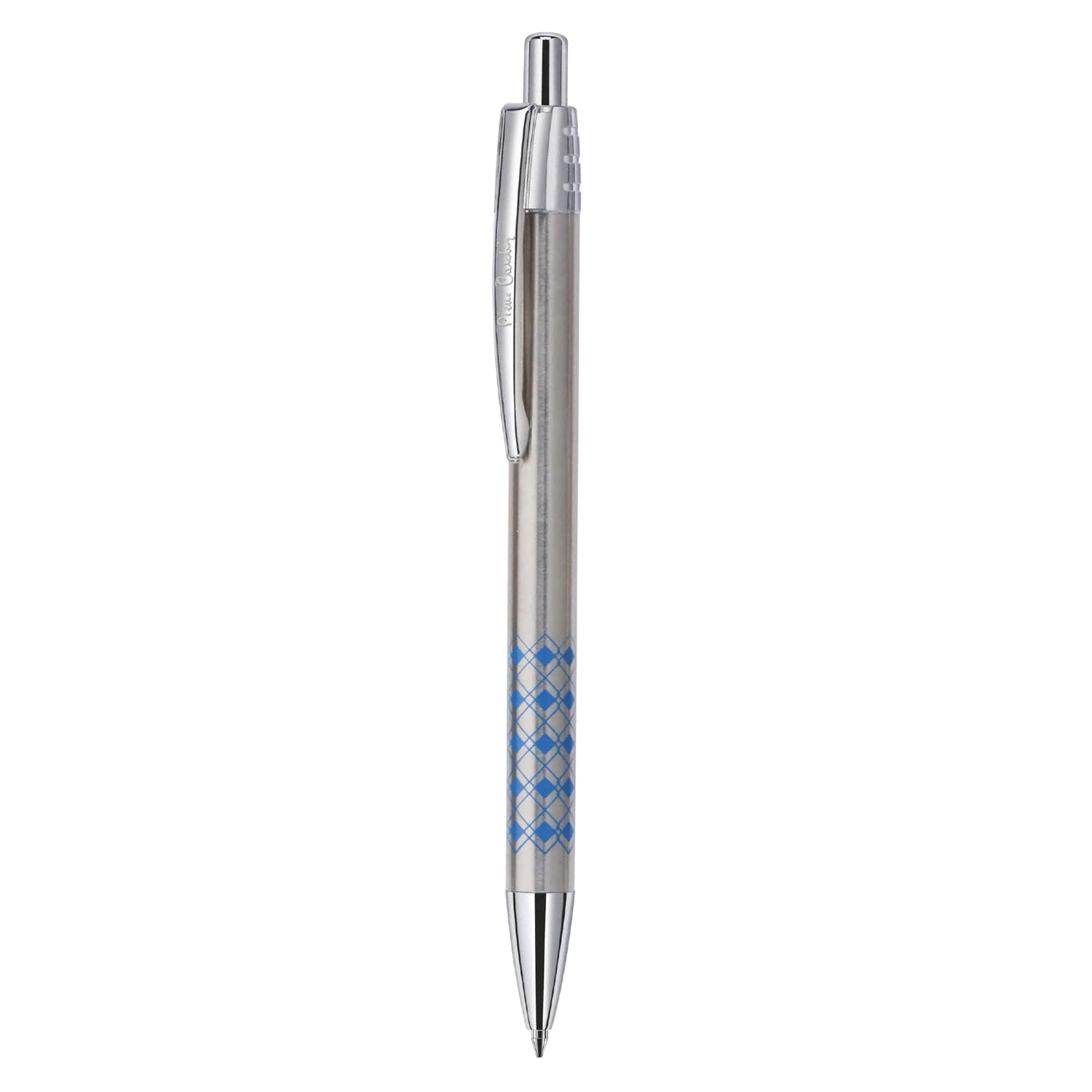 Pierre Cradin Inox Stainless Steel Finish Ball Pen -  Blue, Pack Of 2