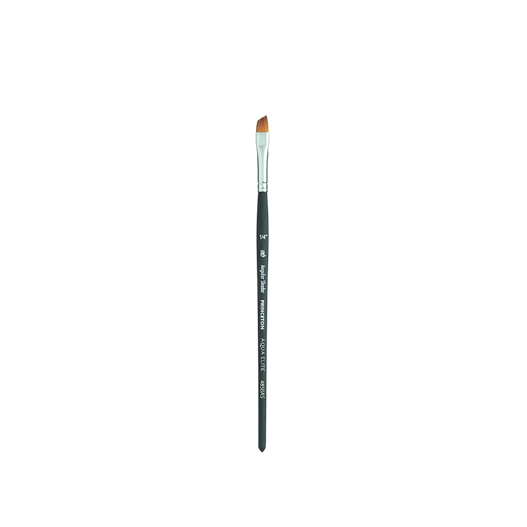 Princeton Aqua Elite Short Handle Angle Shader Paint Brush (1/4 Inches)