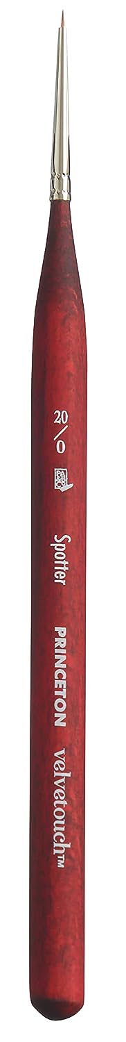 Princeton Velvetouch Short Handle Mini Spotter Paintbrush (No 20/0)