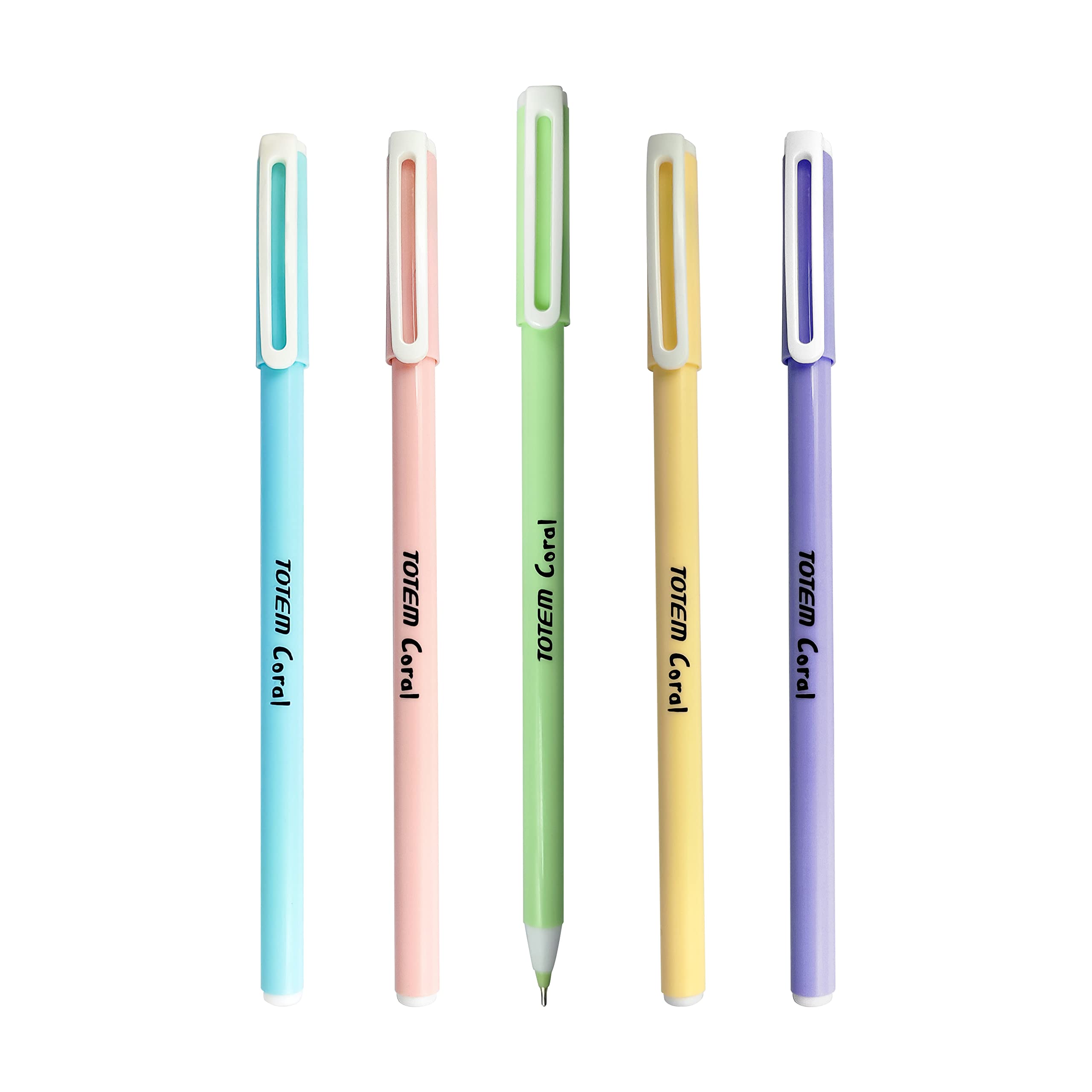 TOTEM Coral Ball Pens | 60 Blue Ink Pens | 0.7 mm Tip | Fragrance Ink | Cute Design | Fast Writing | Pen for Exams | Stationery Items | Stick